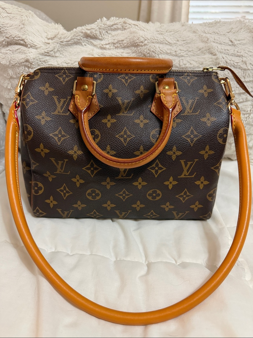 Authentic Louis Vuitton monogram speedy 25 with D rings